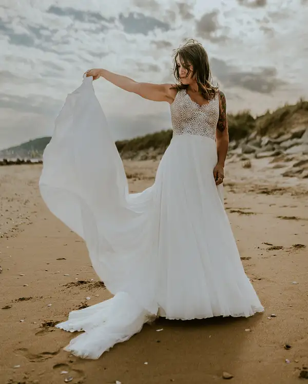 robe mariée corsage en dentelle