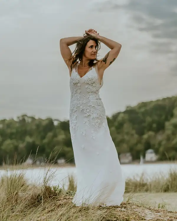 robe mariée brodée